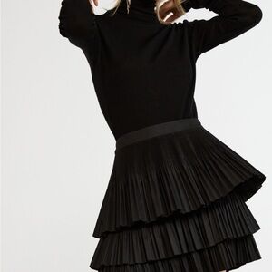 Claudie Pierlot Black Pleated Mini Skirt